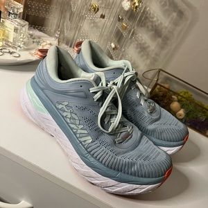 Hoka Women's Sneakers in Gray and White